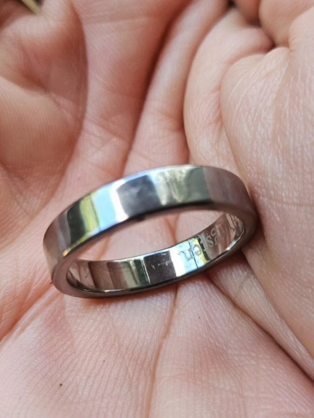 Tungsten Men Ring Dark Gunmetal Tone Jewelry Ring Size 10.5